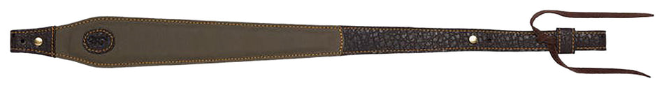 Browning Laredo Adjustable Rifle Sling - Olive Canvas and Embossed Leather