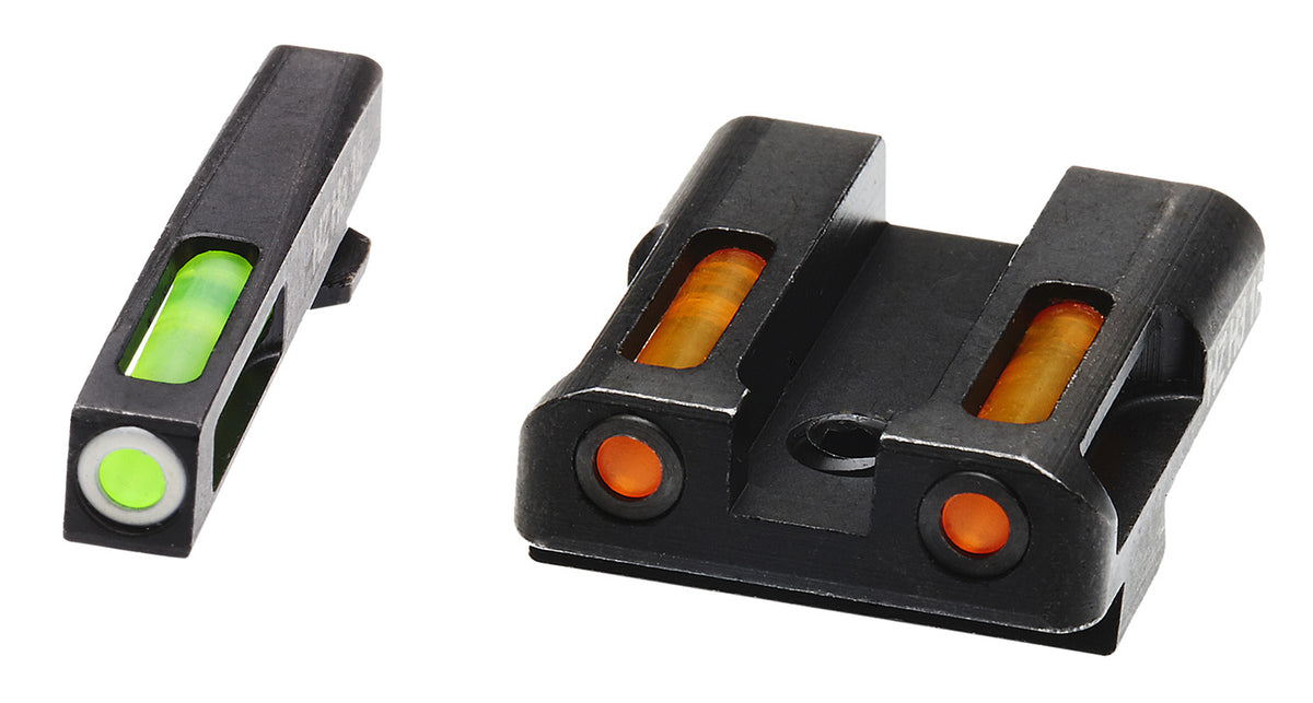 HiViz GLN425 LiteWave H3 Tritium Sight Set for Glock 9mm/.40 S&W/.357 Sig - Orange Rear