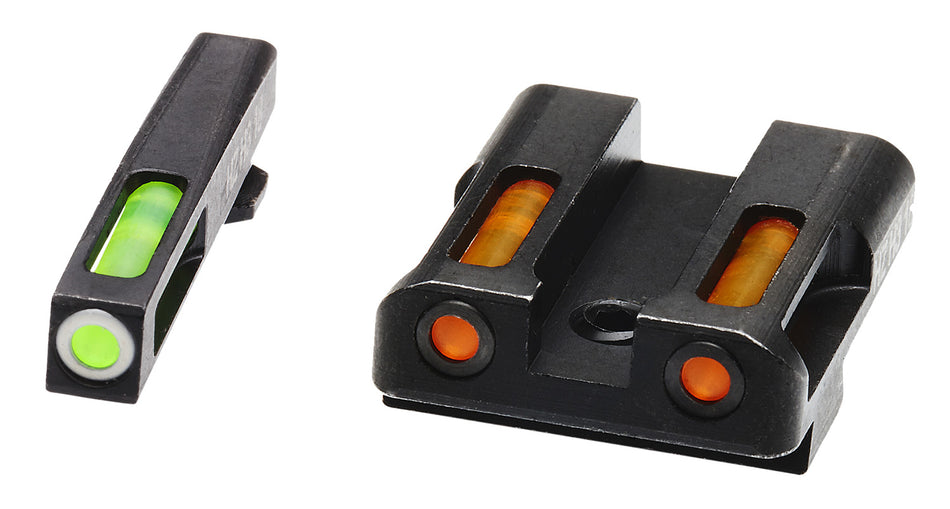 HiViz GLN425 LiteWave H3 Tritium Sight Set for Glock 9mm/.40 S&W/.357 Sig - Orange Rear