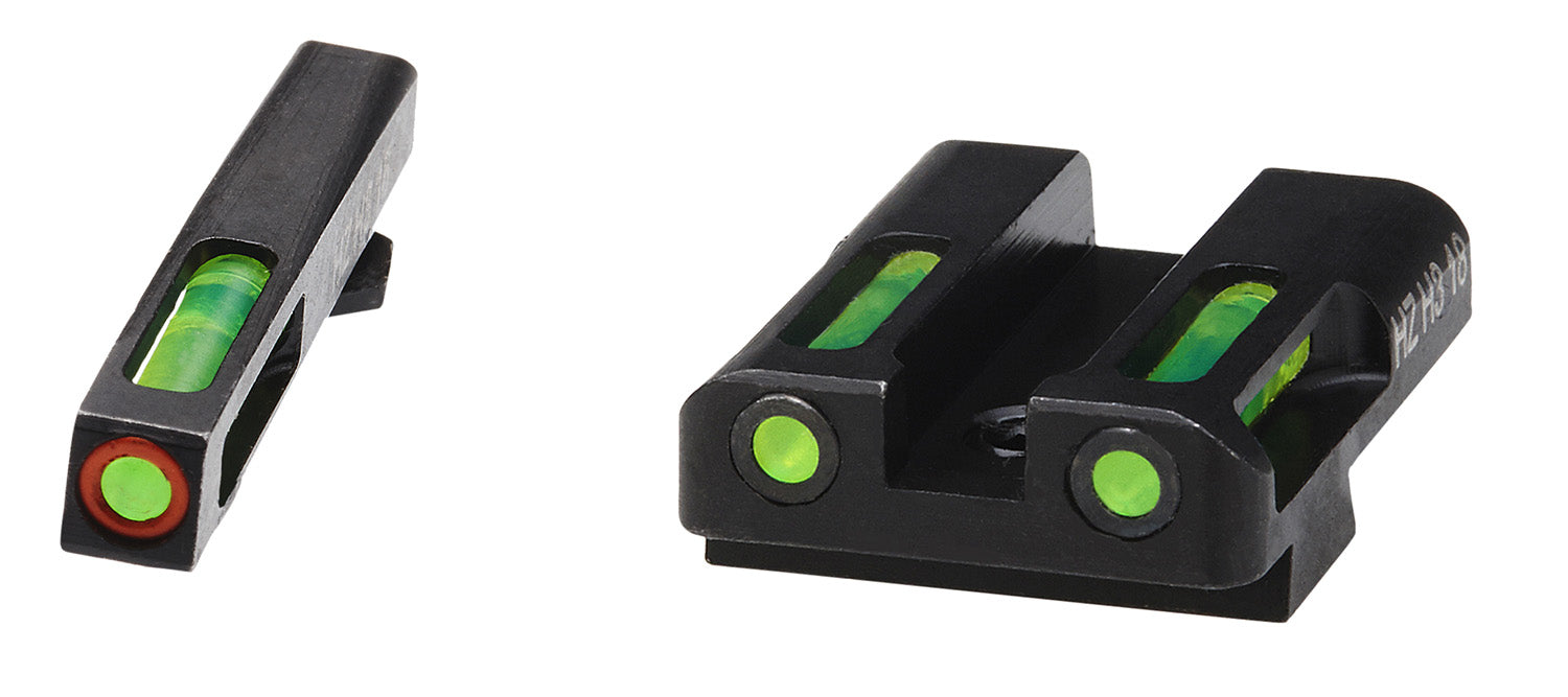 HiViz GLN525 LiteWave H3 Tritium Sight Set for Glock 9mm/.40 S&W/.357 Sig - Green Rear