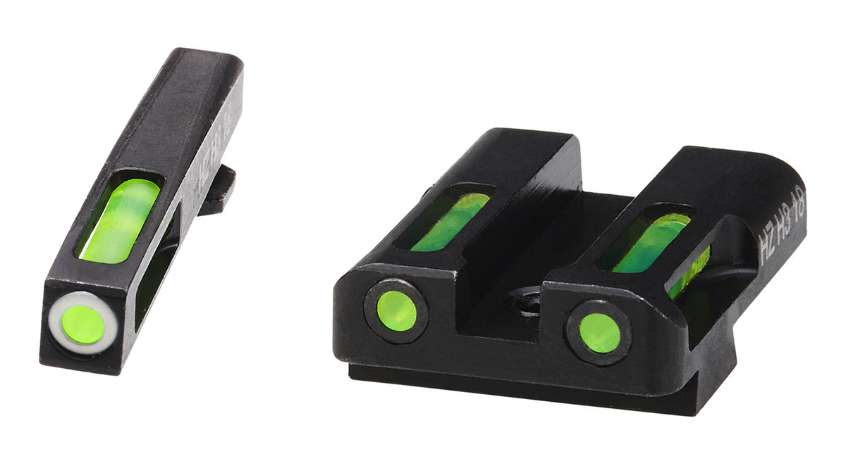 HiViz GLN329 LiteWave H3 Tritium Sight Set for Glock .45 ACP & 10mm - Green Front & Rear