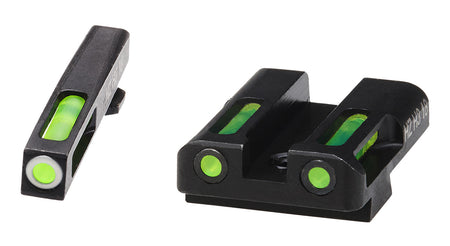 HiViz GLN329 LiteWave H3 Tritium Sight Set for Glock .45 ACP & 10mm - Green Front & Rear