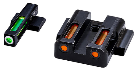 HiViz MPSN421 LiteWave H3 Tritium Sight Set for S&W Shield/Shield Plus/M2.0 - Orange Rear