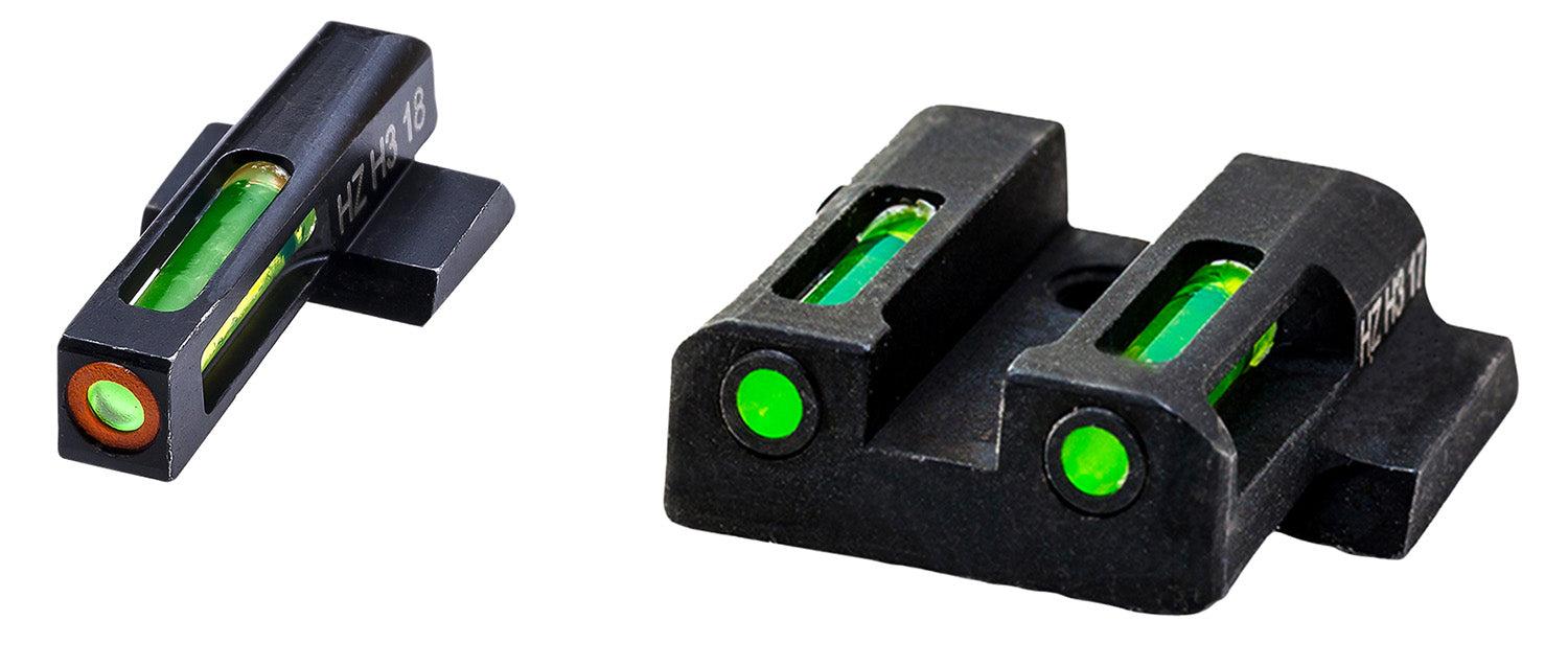 HiViz MPSN521 LiteWave H3 Tritium Sight Set for S&W Shield/Shield Plus/M2.0 - Green Rear