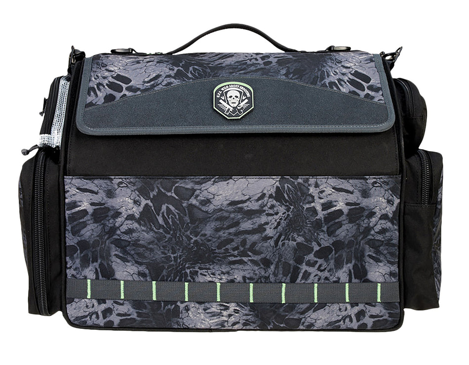 GPS 1955BRN Barn Range Bag in PRYM1 Blackout with Lockable Zippers and Rain Cover, 8 Pistol Capacity