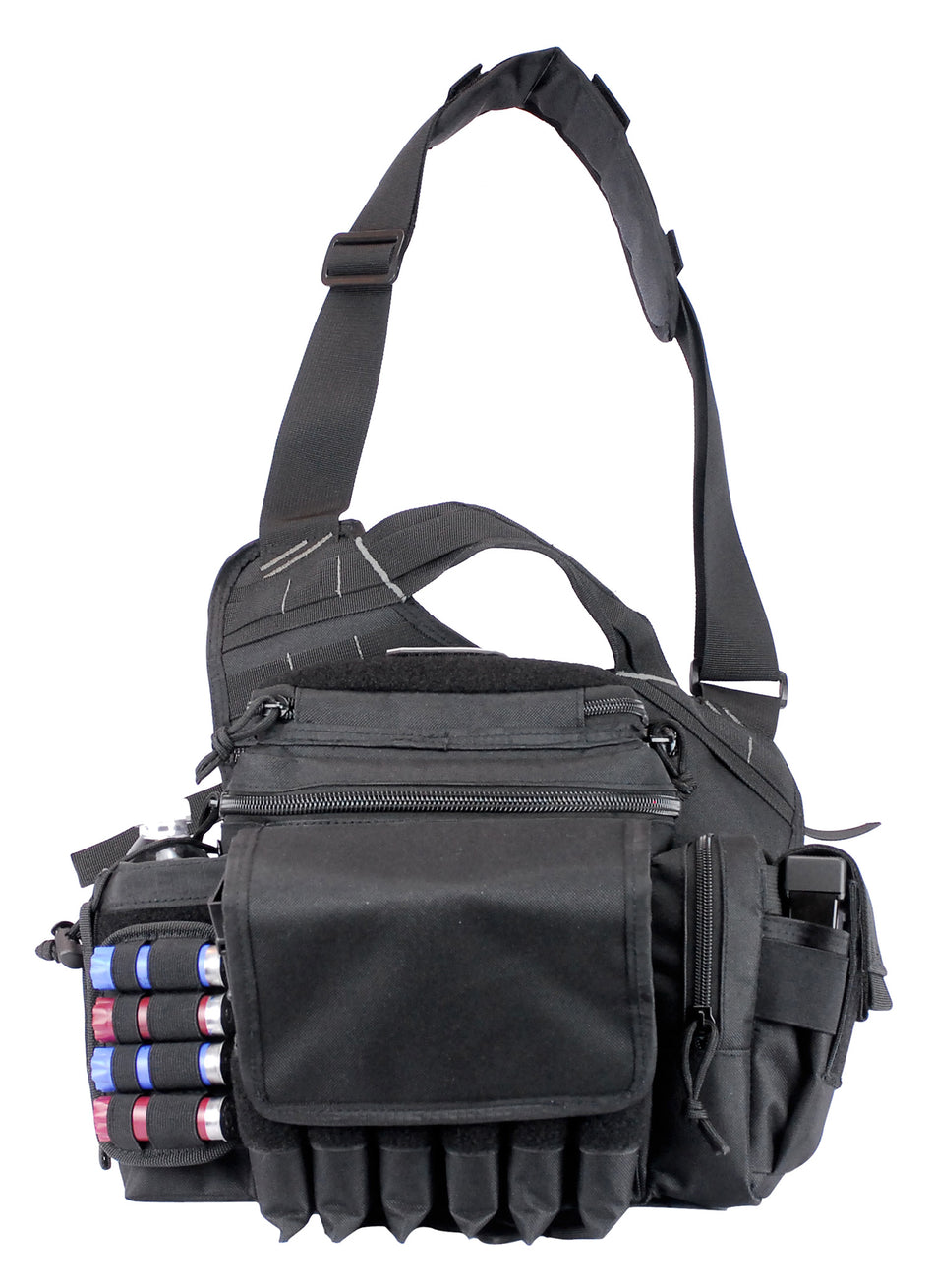 GPS 1180RDPB Rapid Deployment Black Sling Pack with AR Mag Pouches and Removable Handgun Holster