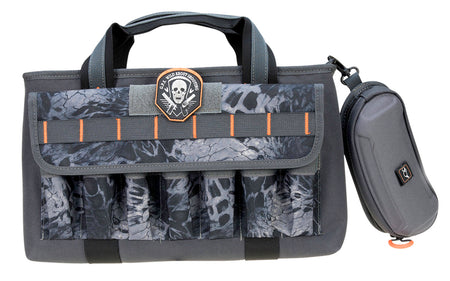 GPS 1409PCPM Double Range Bag PRYM1 Blackout with Quilted Tricot Pockets and Lockable Zippers, 4 Handguns