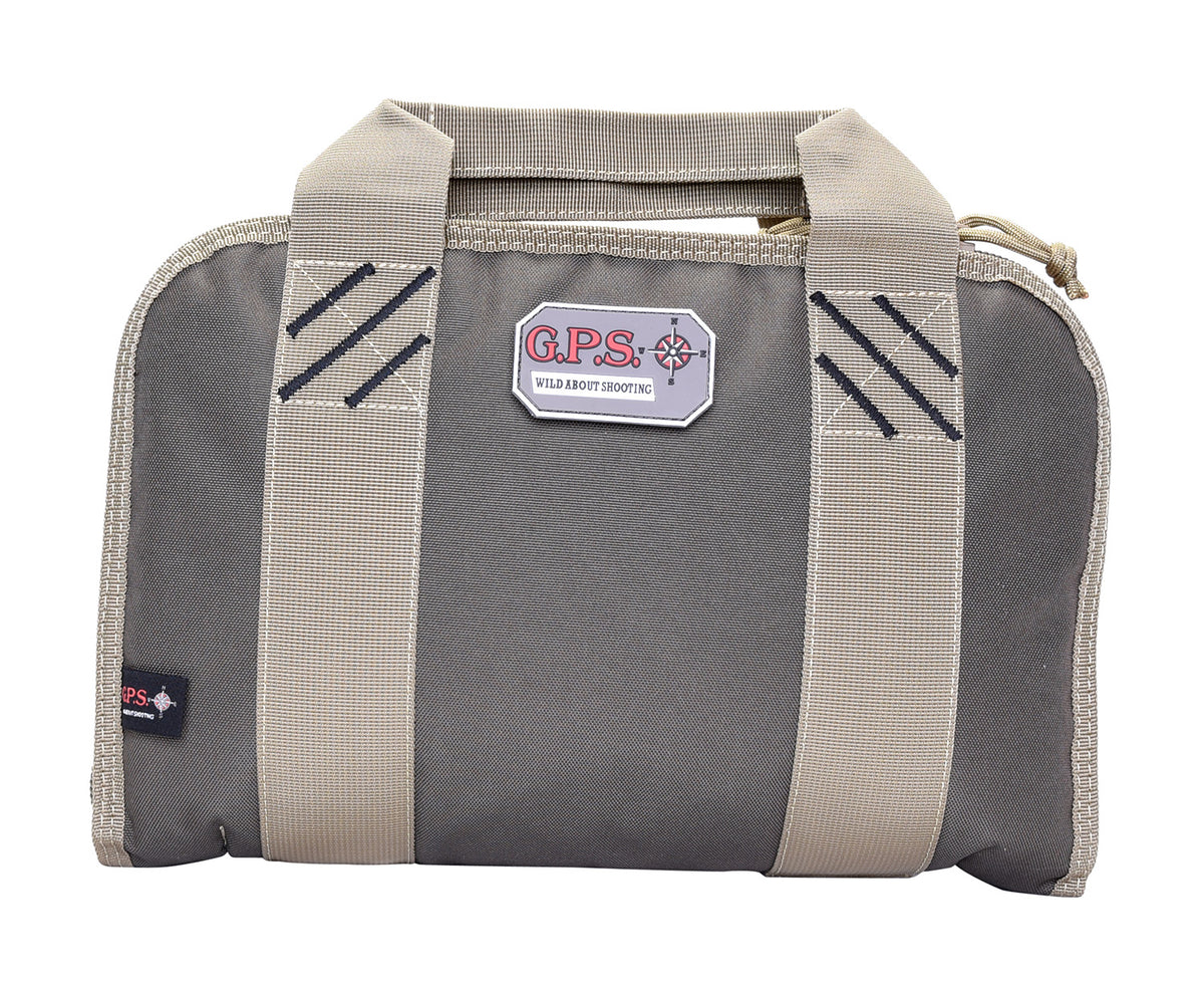 GPS 1308PCRK Double Rifle Green Pistol Case with Ammo Dump Cup and Heavy-Duty Lockable Zippers