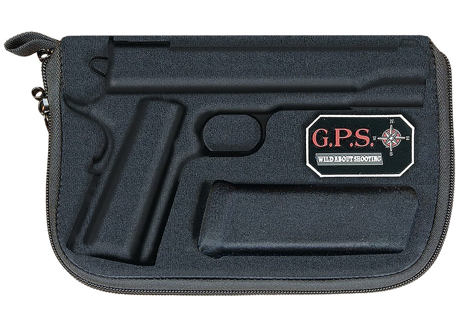 GPS 907PC Custom Vacuum Molded Black Pistol Case with Internal Magazine Holder, Fits Glock 17/19/22/23/26/27