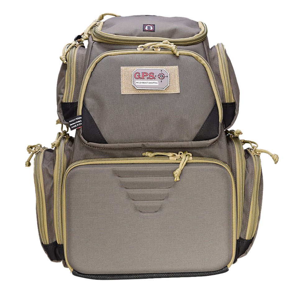 GPS Bags Sporting Clays Backpack 1611SC Olive Lockable Zippers Choke Tube Storage