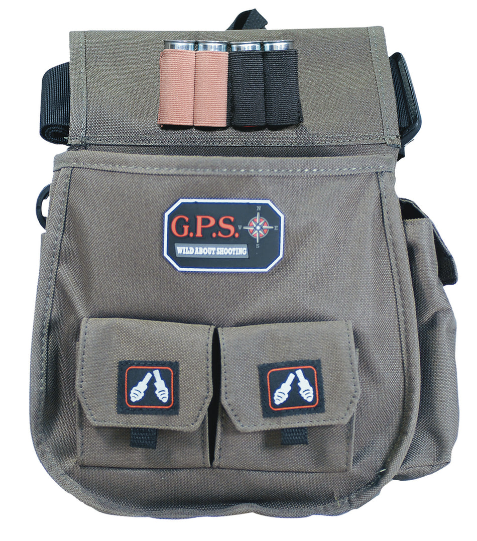 GPS Bags 1093CSP Double Shotshell Belt Pouch Olive 30-52 Inch Waist