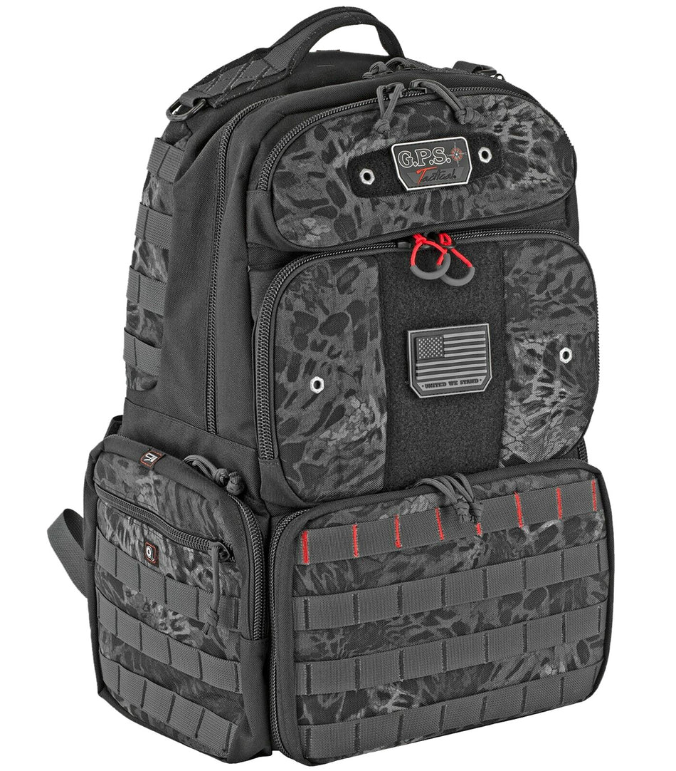 GPS Bags Tactical PRYM1 Blackout Backpack T1913BPP 1000D Polyester Holds 4 Handguns