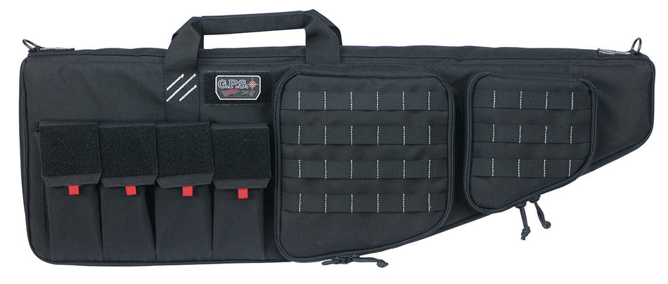 GPS Bags T35ARB 35" Black Tactical AR Rifle Case 1000D Nylon with External Handgun Pocket & Mag Storage