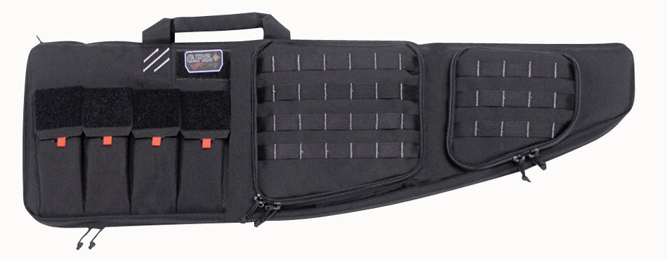 GPS Bags T42ARB 42" Black Tactical AR Rifle Case 1000D Nylon with External Handgun Pocket & Storage Pockets