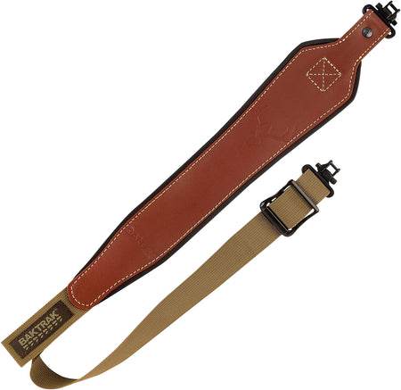 Allen BakTrak Leather Sling 8391 Brown Full Grain Leather Quick-Adjust Swivels 300-lb Tested