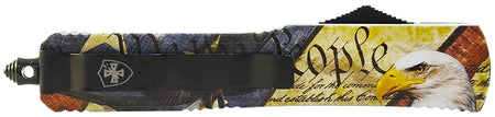 Templar SEG332 Gen II Eagle Small 2.69" OTF Drop Point Plain 440C SS Blade, 4.31" Eagle w/ We The People Aluminum Handle & Glass Breaker