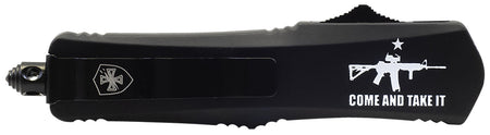Templar SAR15531 Gen II Come And Take It Small 2.69" OTF Tanto Serrated 440C Blade, Black Aluminum Handle