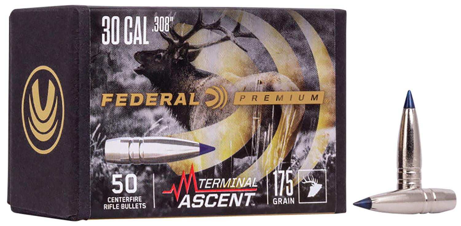 Federal Terminal Ascent 30 Caliber 215gr Polymer Tip Component Bullets 50/Box