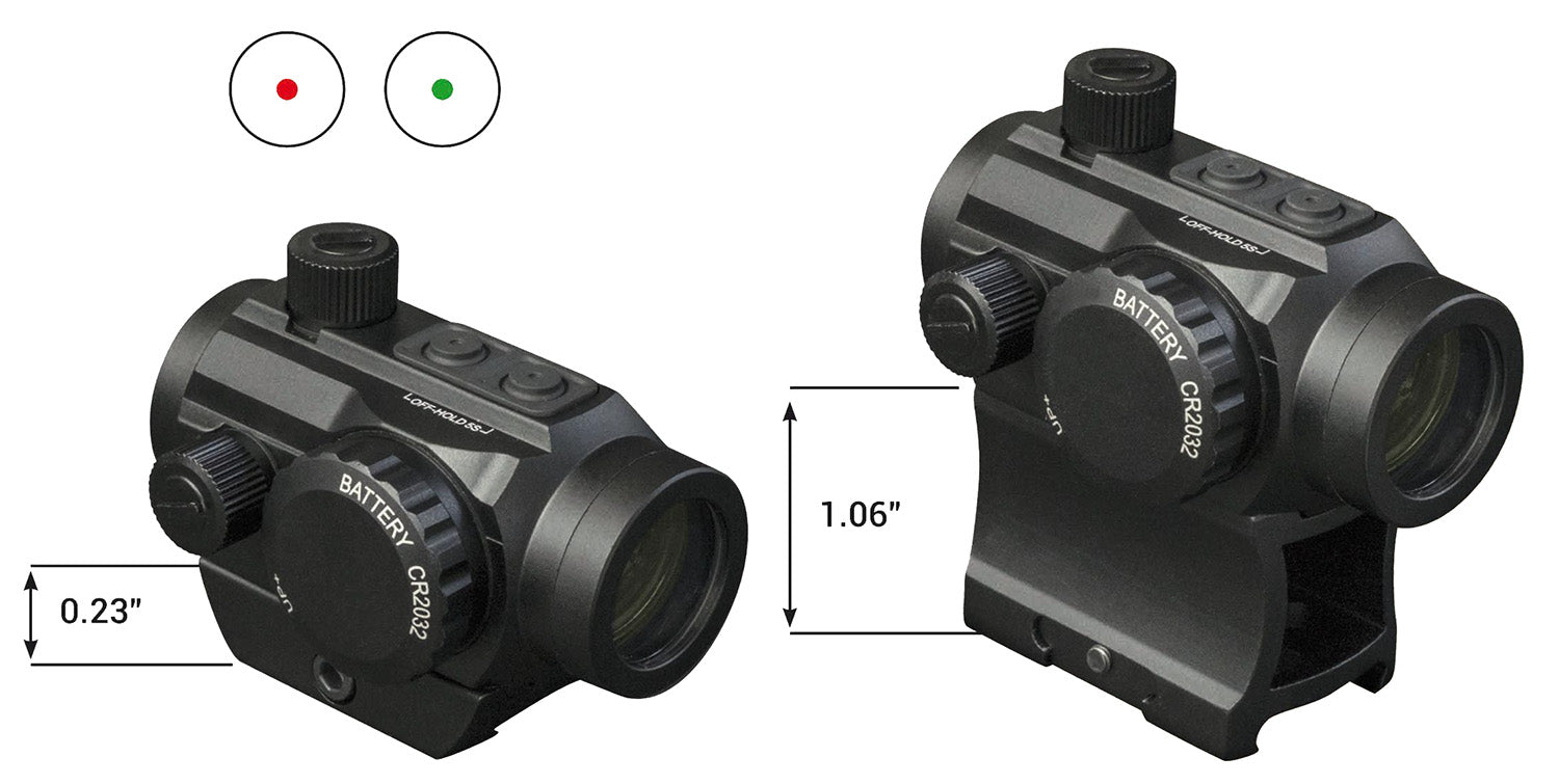 Konus Nuclear 7217 1x22mm 3 MOA Red/Green Dot Sight Matte Black Dual Mount