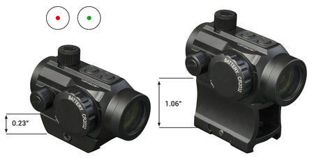Konus Nuclear 7217 1x22mm 3 MOA Red/Green Dot Sight Matte Black Dual Mount