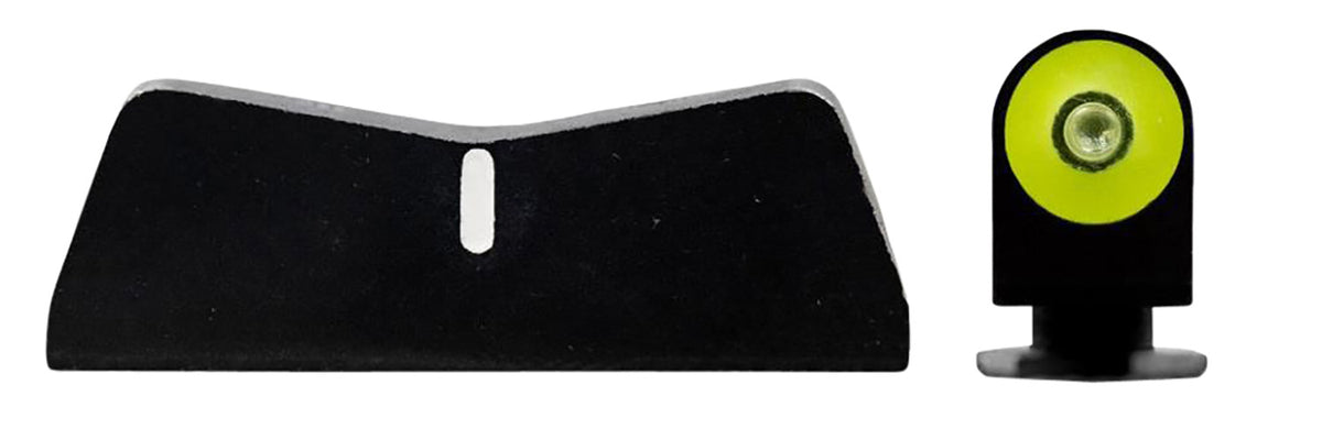 XS Sights DXT2 Big Dot Tritium Night Sights for Glock Pistols - Yellow Outline Front & White Stripe Rear