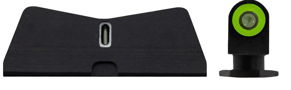 XS Sights DXT2 Standard Dot Tritium Night Sights for Glock - Green Outline Front & White Outline Bar Rear