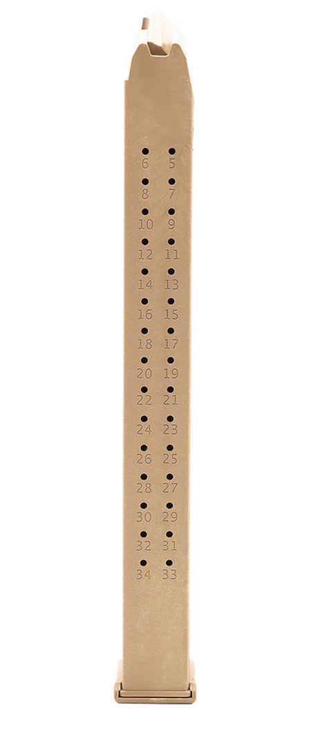 Toolman Tactical Inc GL35C Glock 35rd 9mm Luger Handgun Magazine FDE Polymer