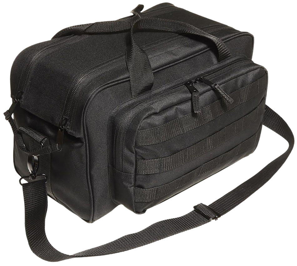 Allen 2205 Basic 15x8x8.5" Range Bag Black Cordura with Padded Pistol Rug and Hard Bottom