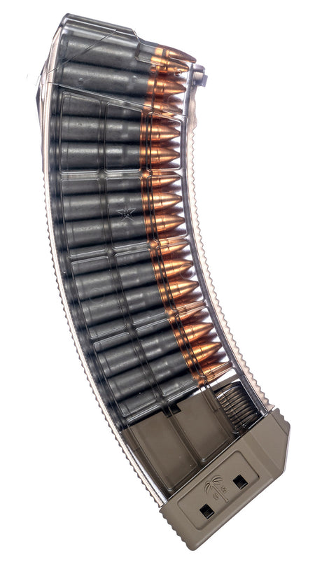 US Palm MA1119A AK-47 30rd 7.62x39mm Clear Magazine Flat Dark Earth Floor Plate