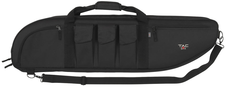 Tac Six Battalion Tactical Rifle Case 42" Black Endura Detachable Shoulder Strap