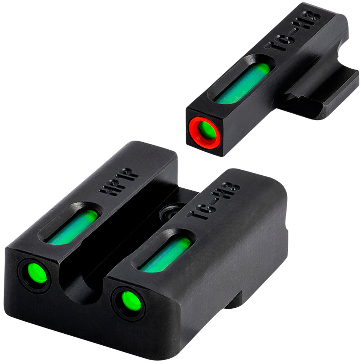 TruGlo TG13KS1PC TFX Pro Tritium & Fiber Optic Handgun Sight Orange Outline Front & Green Tritium Rear
