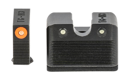 TruGlo TG231G2MC Tritium Pro Green Tritium Orange Outline Front & Rear Night Sight Handgun Replacement Set