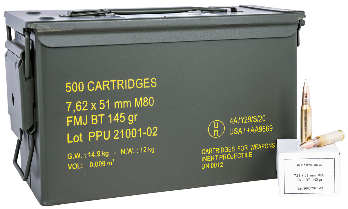 Prvi Partizan .308 Win / 7.62x51mm PPRM762M Rangemaster Full Metal Jacket Boat Tail FMJBT 145 Grain