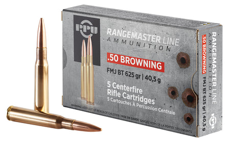 Prvi Partizan .50 BMG PPRM50 Rangemaster Full Metal Jacket FMJ 625 Grain