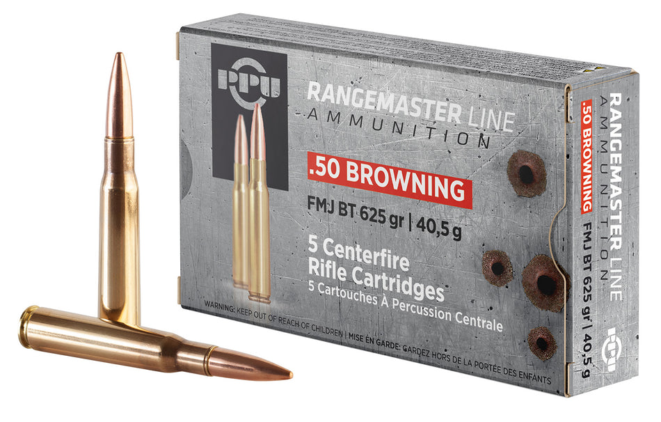 Prvi Partizan .50 BMG PPRM50 Rangemaster Full Metal Jacket FMJ 625 Grain