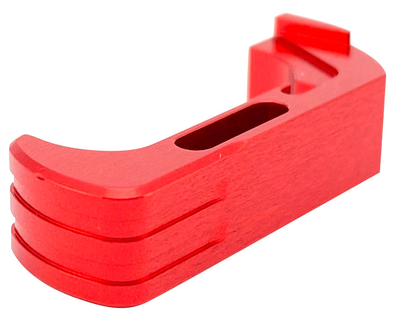 Cross Armory Extended Magazine Catch for Glock Gen4-5, Red Anodized Aluminum