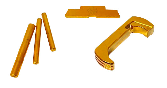Cross Armory CRG4OKGD Extended 3-Piece Upgrade Kit Glock Gen4 Gold Anodized