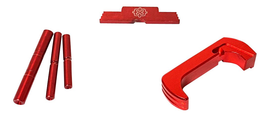 Cross Armory CRG5OKRD Extended 3-Piece Upgrade Kit Glock Gen5 Red Anodized