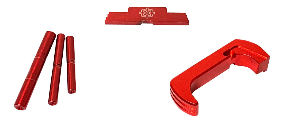 Cross Armory CRG5OKRD Extended 3-Piece Upgrade Kit Glock Gen5 Red Anodized