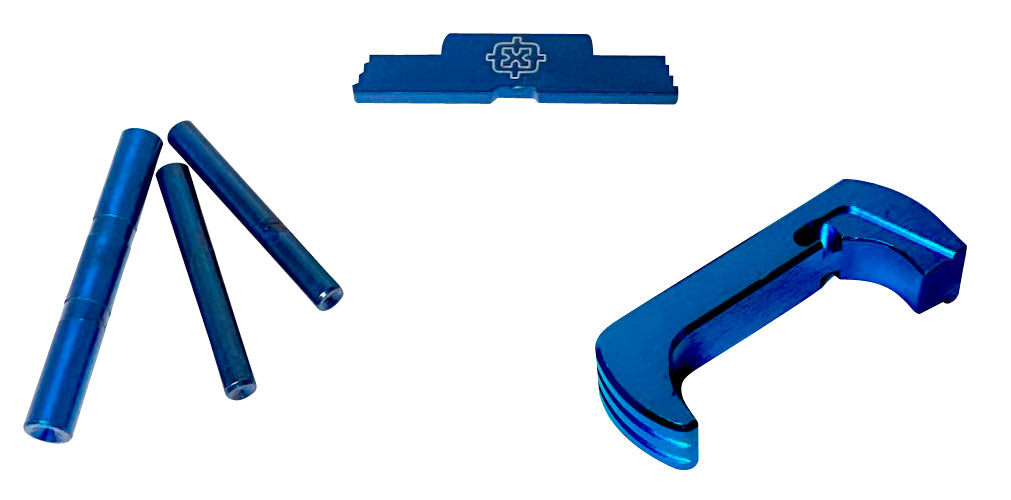 Cross Armory CRG5OKBL Extended 3-Piece Upgrade Kit Glock Gen5 Blue Anodized