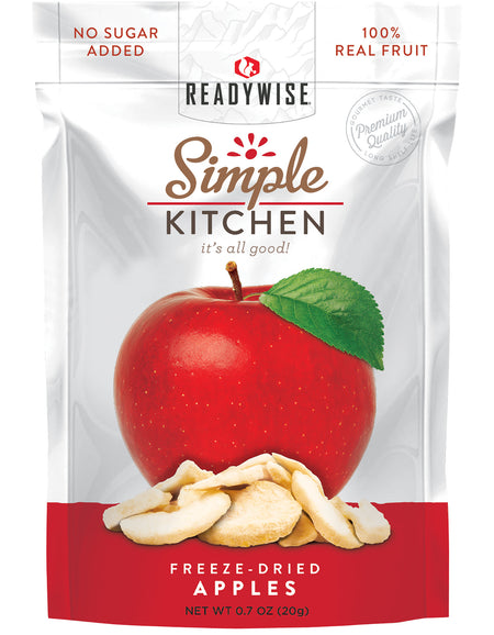 Simple Kitchen SK05910 Freeze Dried Fruit Sweet Apples 1 Serving Pouch Case of 6