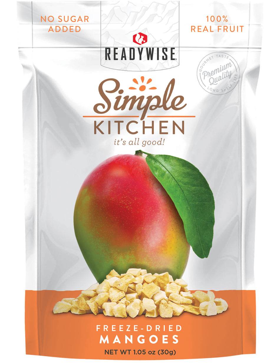 Simple Kitchen SK05911 Freeze Dried Fruit Mango 1 Serving Pouch Case of 6