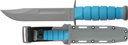 KA-BAR USSF Space-Bar 7" Fine Edge Fixed Blade Knife Black & Blue