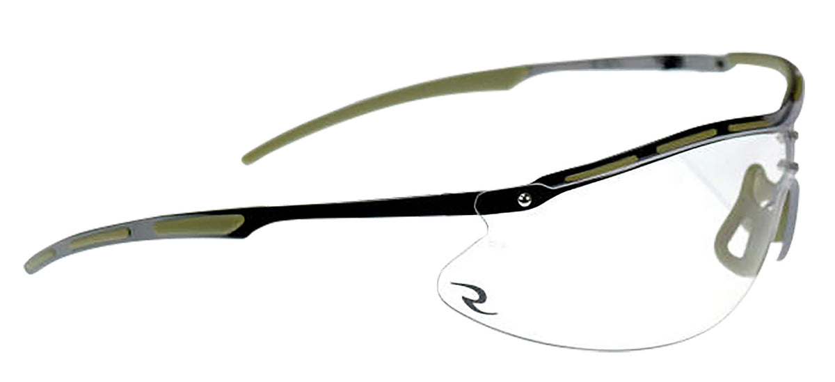 Radians CSB1011CS Bravo Adult Ballistic-Rated Safety Glasses Black Frame Clear Lens