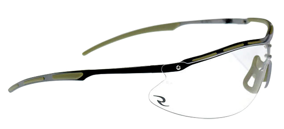 Radians CSB1011CS Bravo Adult Ballistic-Rated Safety Glasses Black Frame Clear Lens