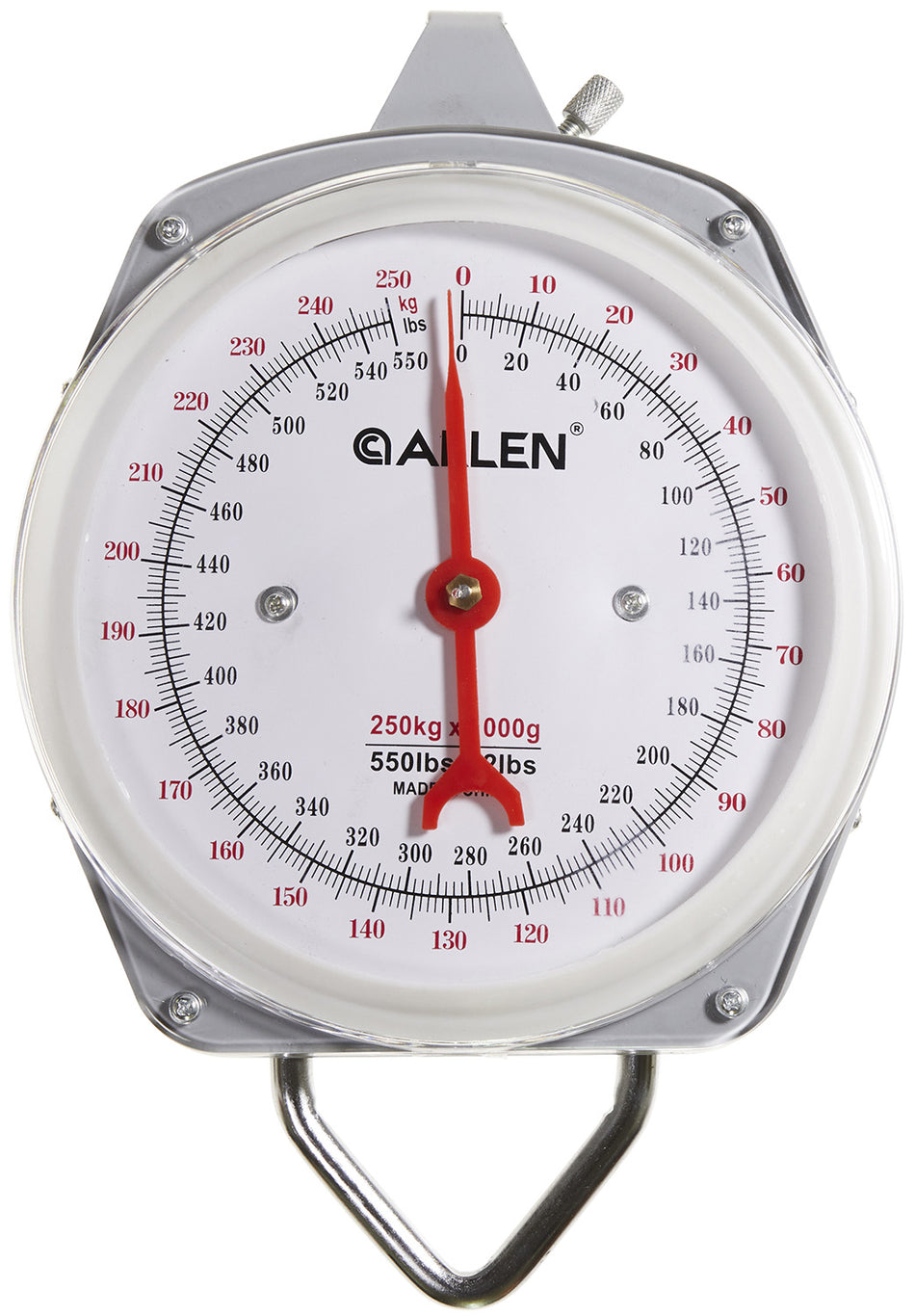 Allen 5500 Sportsmans Hanging Scale 550 Pound Capacity Adjustable Tare for Gambrels