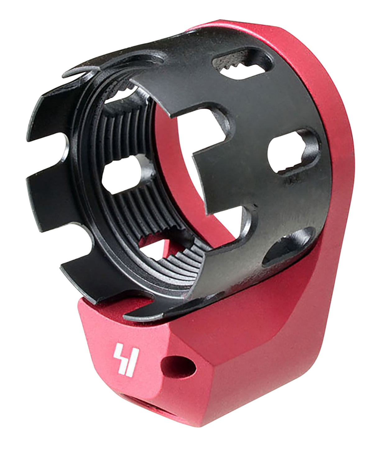Strike Industries ARTRIBUSRED Tribus AR Castle Nut and Extended End Plate Red Anodized