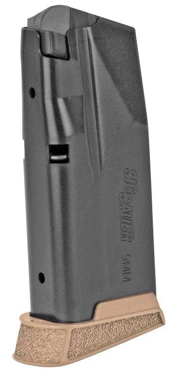 Sig Sauer P365 Micro Compact 10-Round 9mm Luger Magazine Finger Extension Black Coyote MAG365910XCOY