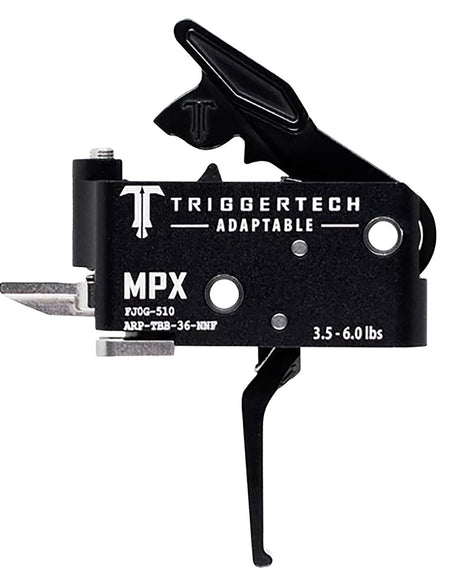 TriggerTech ARPTBB36NNF Sig MPX Adaptable Two-Stage Flat Trigger, 3.5-6 lb Black PVD