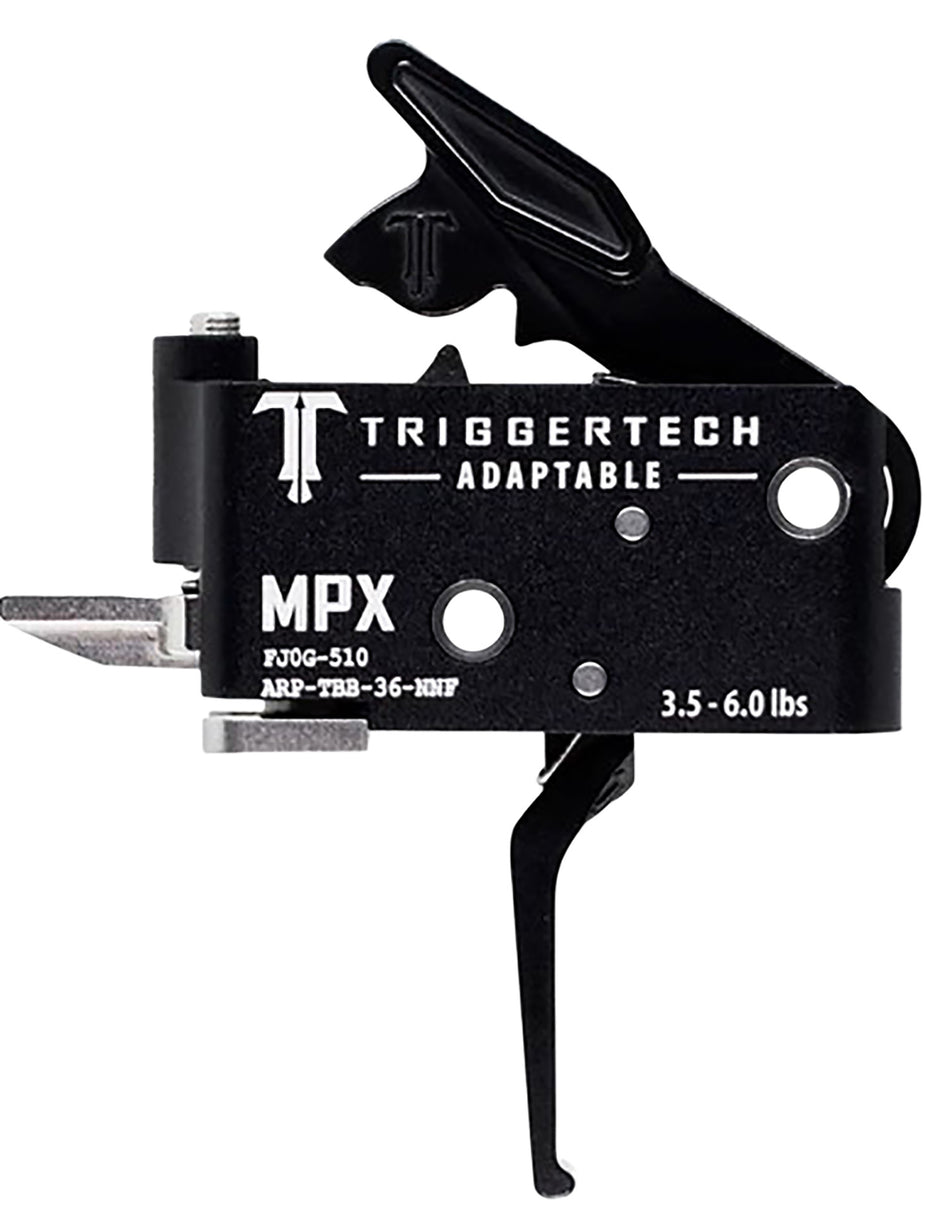 TriggerTech ARPTBB36NNF Sig MPX Adaptable Two-Stage Flat Trigger, 3.5-6 lb Black PVD